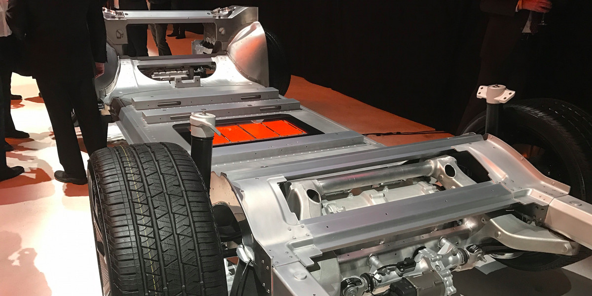 Faraday Future's modular platform for its electric vehicles.