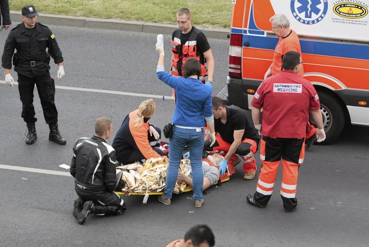 Wypadek na imprezie Gran Turismo Polonia w Poznaniu