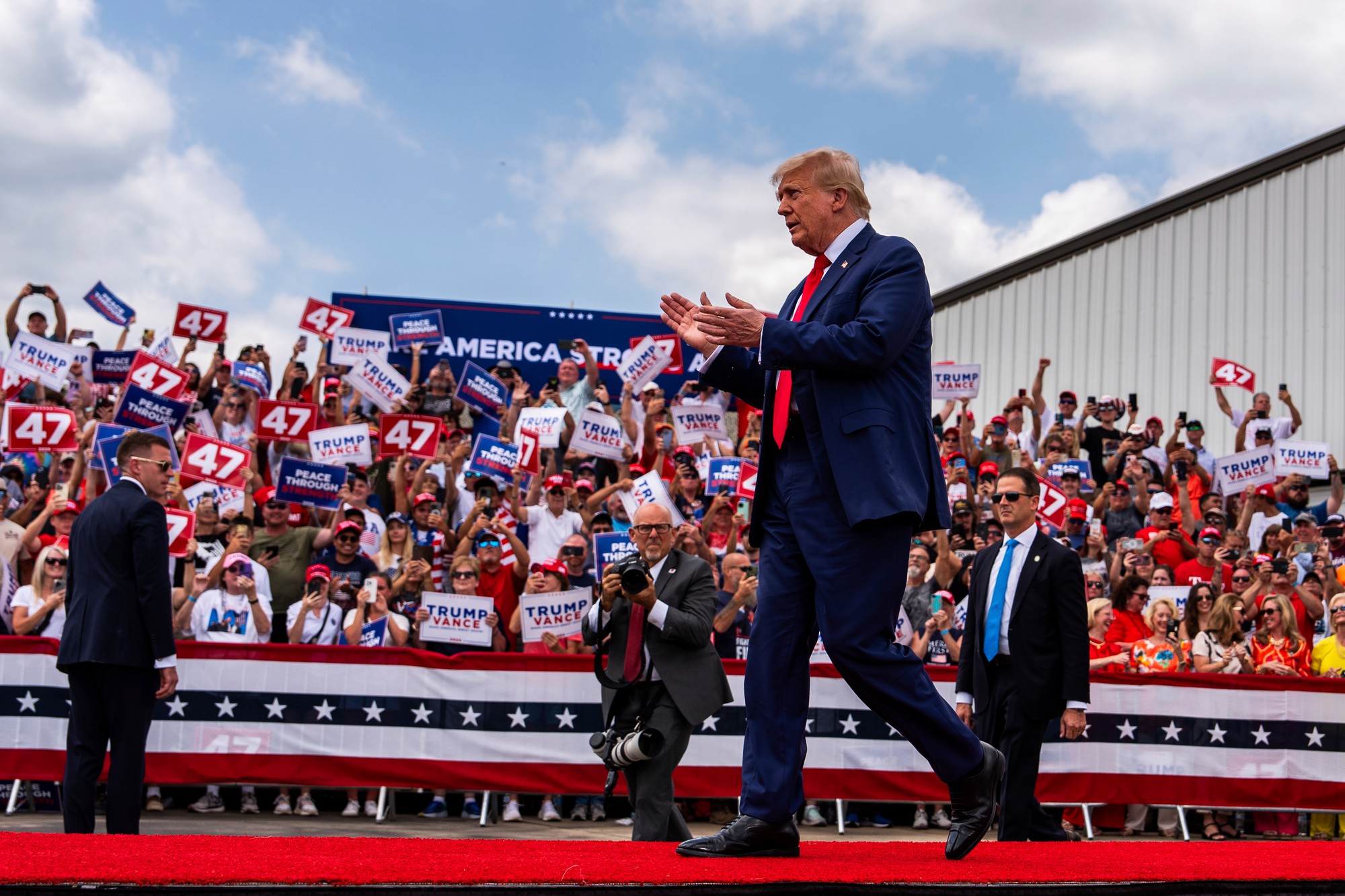 Republikánsky prezidentský kandidát Donald Trump.