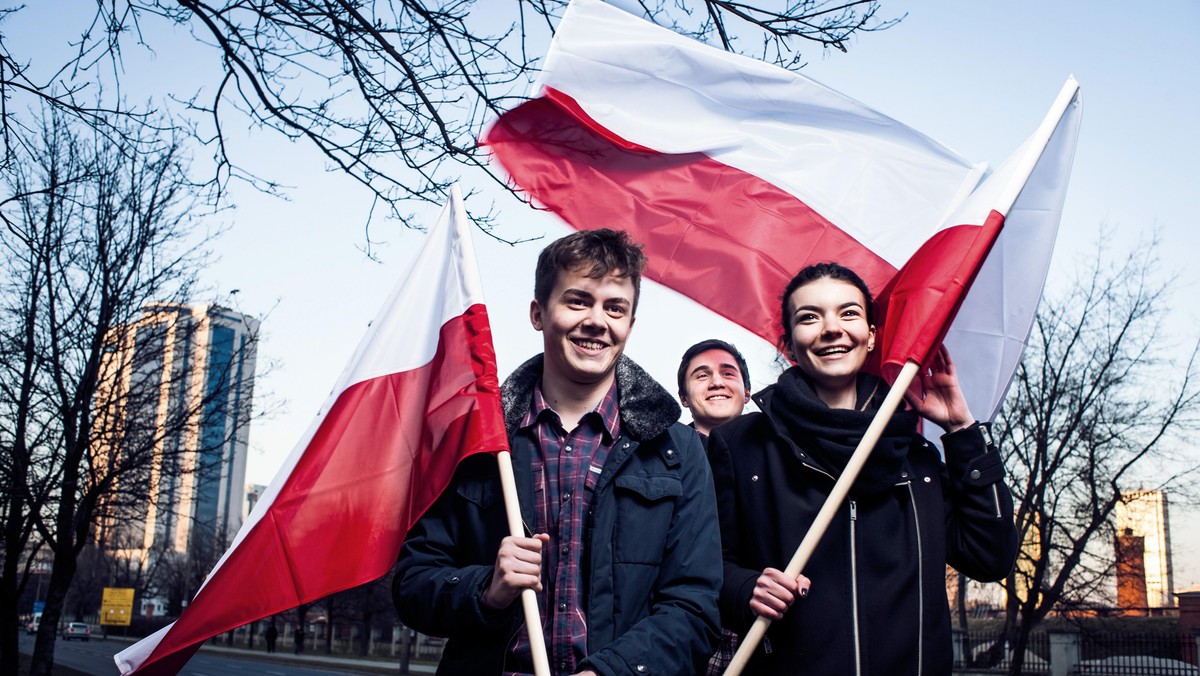 13.03.2014 Warszawa. tegoroczni maturzyści Dominika, Paweł i Bartek