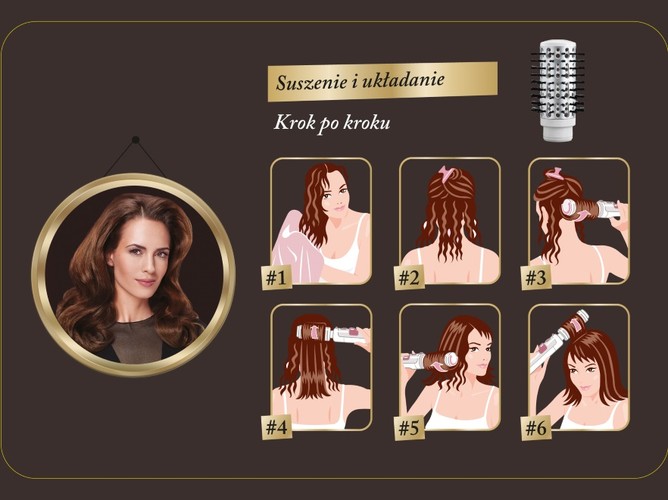 Układanie włosów szczotką obrotową