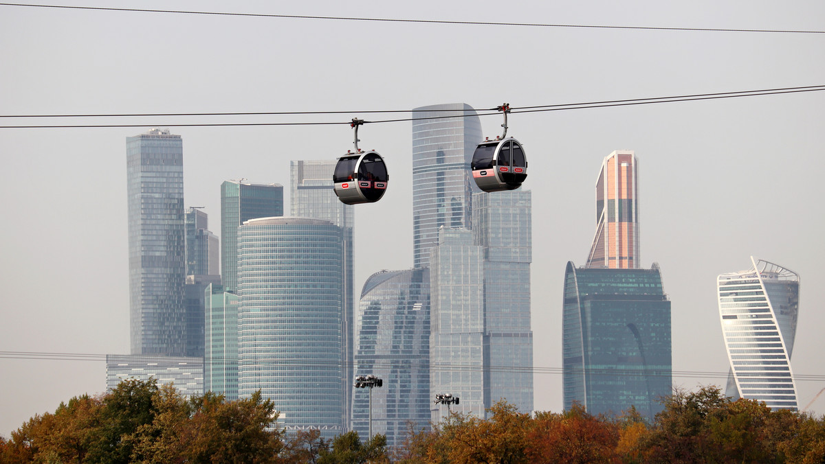 Kolejka linowa na Worobiowych Gorach w Moskwie