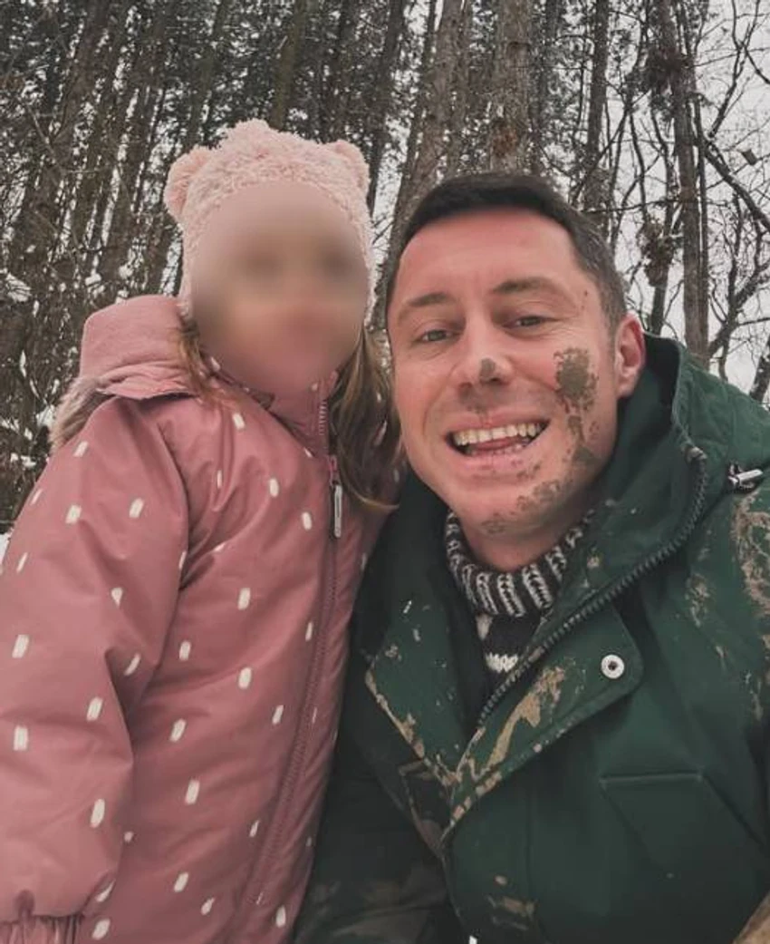 Jovan Pantić sa ćerkom