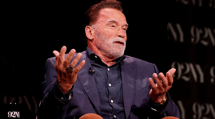 Arnold Schwarzenegger igazi autóbolond, itt egy beszélgetésen vett részt, 2023. október 10-én New Yorkban. / Fotó: Getty Images