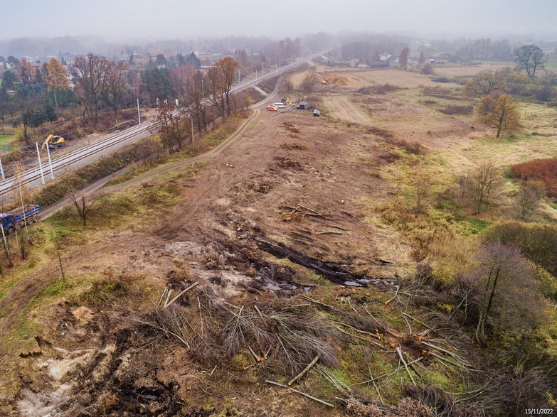 Budowa drogi ekspresowej S-1 - odcinek węzeł Oświęcim - Dankowice - zdjęcia z drona - 15.11.2022 - autor: GDDKiA