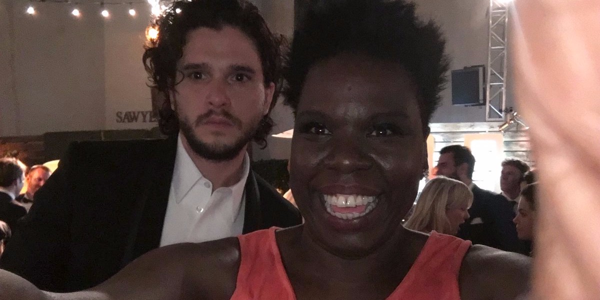 'SNL' star Leslie Jones took hilarious Emmy night selfies with the 'Game of Thrones' cast