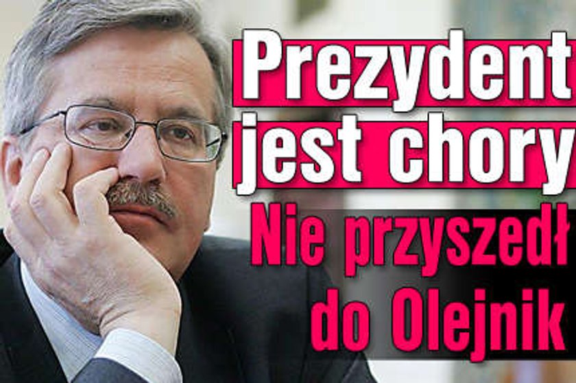 Prezydent jest chory. Nie przyszedł do Olejnik