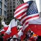 Manhattan Nowy Jork Parada Pulaskiego Polacy w Ameryce Polacy w USA Polacy za granica Polonia USA Stany Zjednoczone New York Flaga Mlodziez Ameryka Mloda Polonia Emigracja