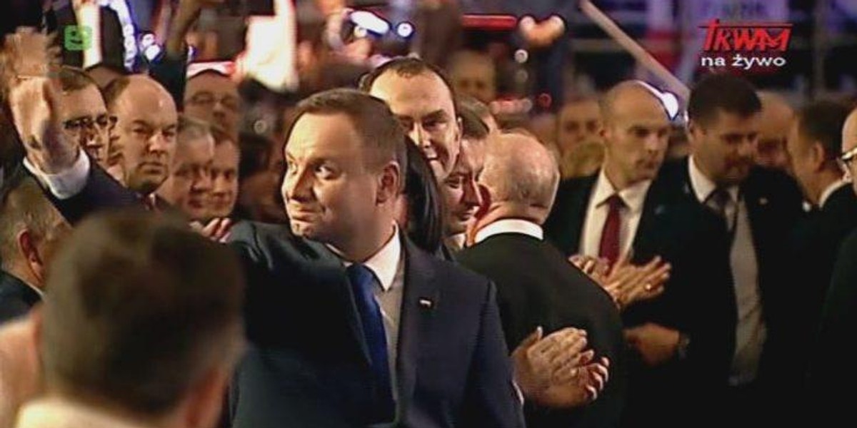 Duda przemawiał na imprezie Rydzyka. Mówił o moherowych beretach