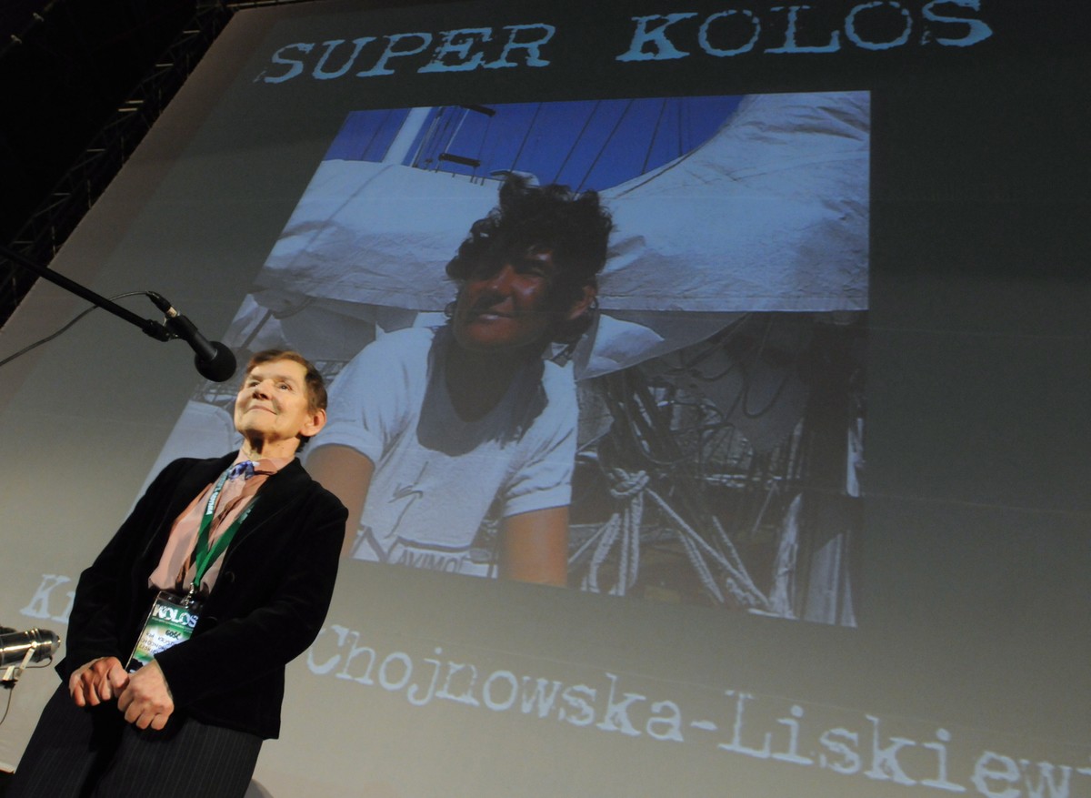 Nie żyje Krystyna Chojnowska - Liskiewicz. Tu na zdj. z 2009 r podczas uroczystej gali wręczenia Kolosów –najbardziej prestiżowych polskich nagród za podróżnicze dokonania roku.