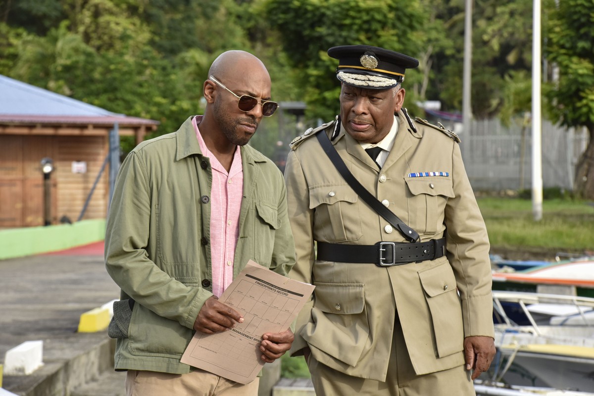 Don Gilet i Don Warrington w 14. sezonie serialu "Śmierć pod palmami"