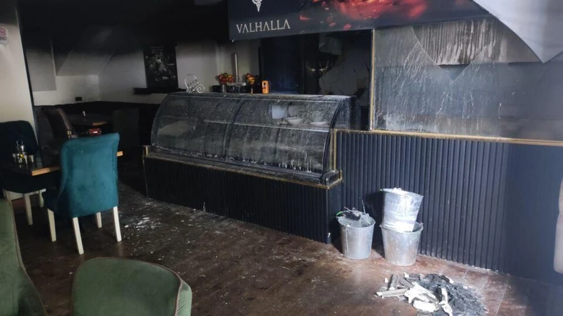 Unutrašnjost lokala turskog državljanina posle napada u podgoričkom naselju Zabjelo | Foto: BBC/JOVAN RADULOVIĆ