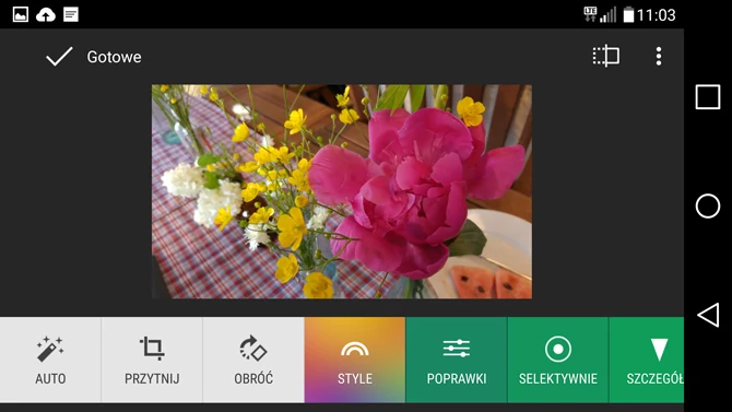 Edytor zdjęć w LG G4