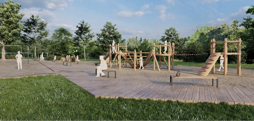 Z placu zabaw będą korzystać starsze i młodsze dzieci