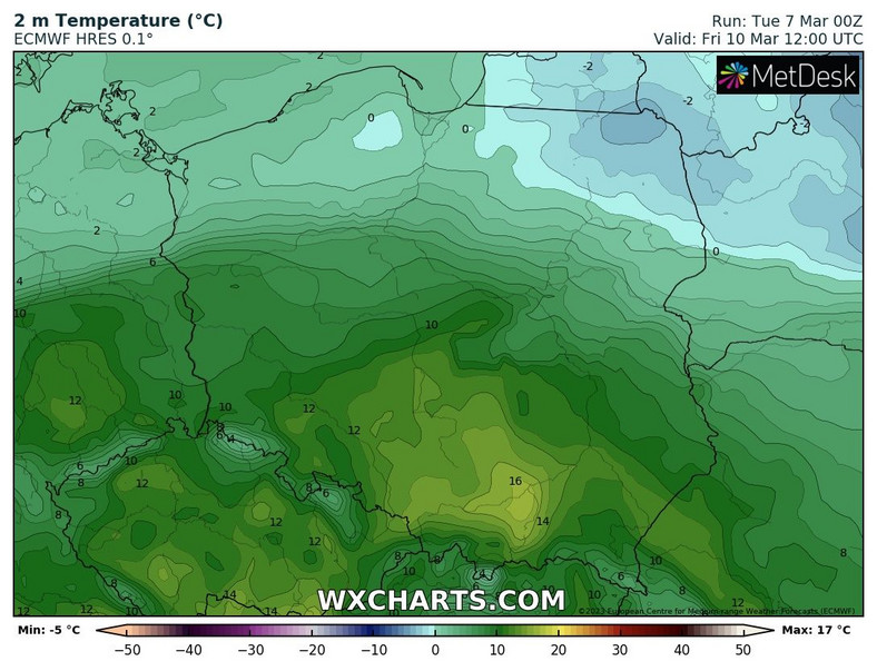 W piątek różnica w temperaturze może wynieść prawie 20 st. C!