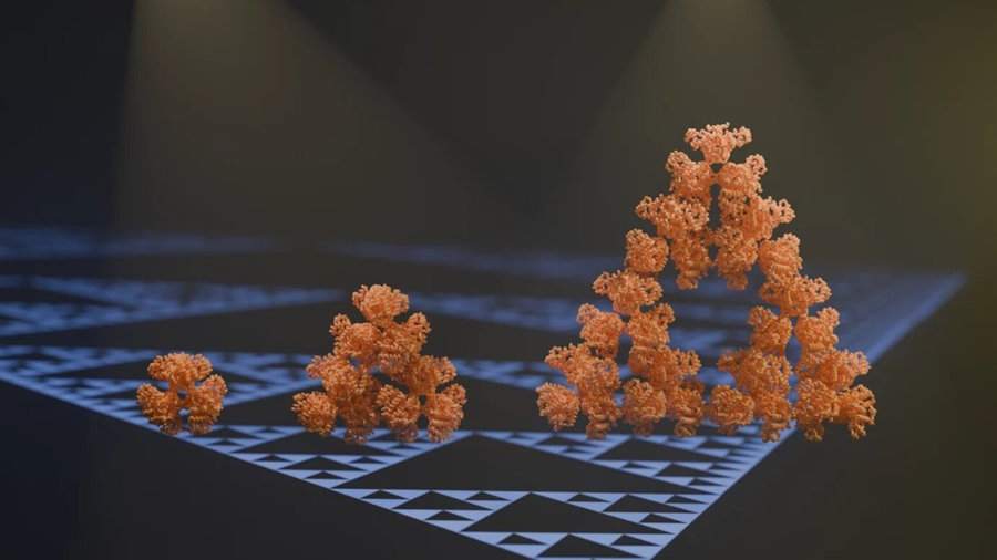 Odkryto pierwszą w przyrodzie molekułę w kształcie fraktala. Tworzy trójkąt Sierpińskiego, fot. MPI f. Terrestrial Microbiology/ Hochberg