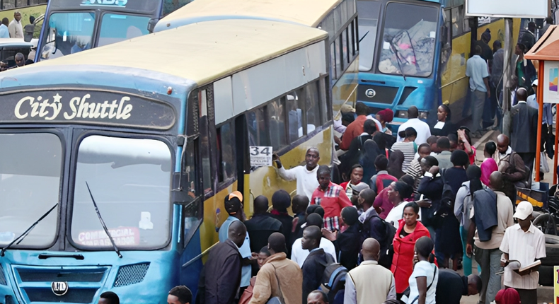 Matatus in Nairobi CBD