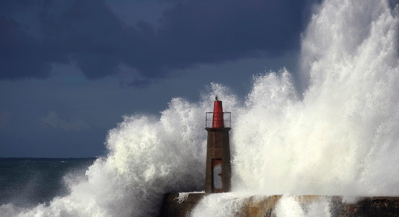 A lighthouse in Viavelez, northern Spain, seen in 2015.