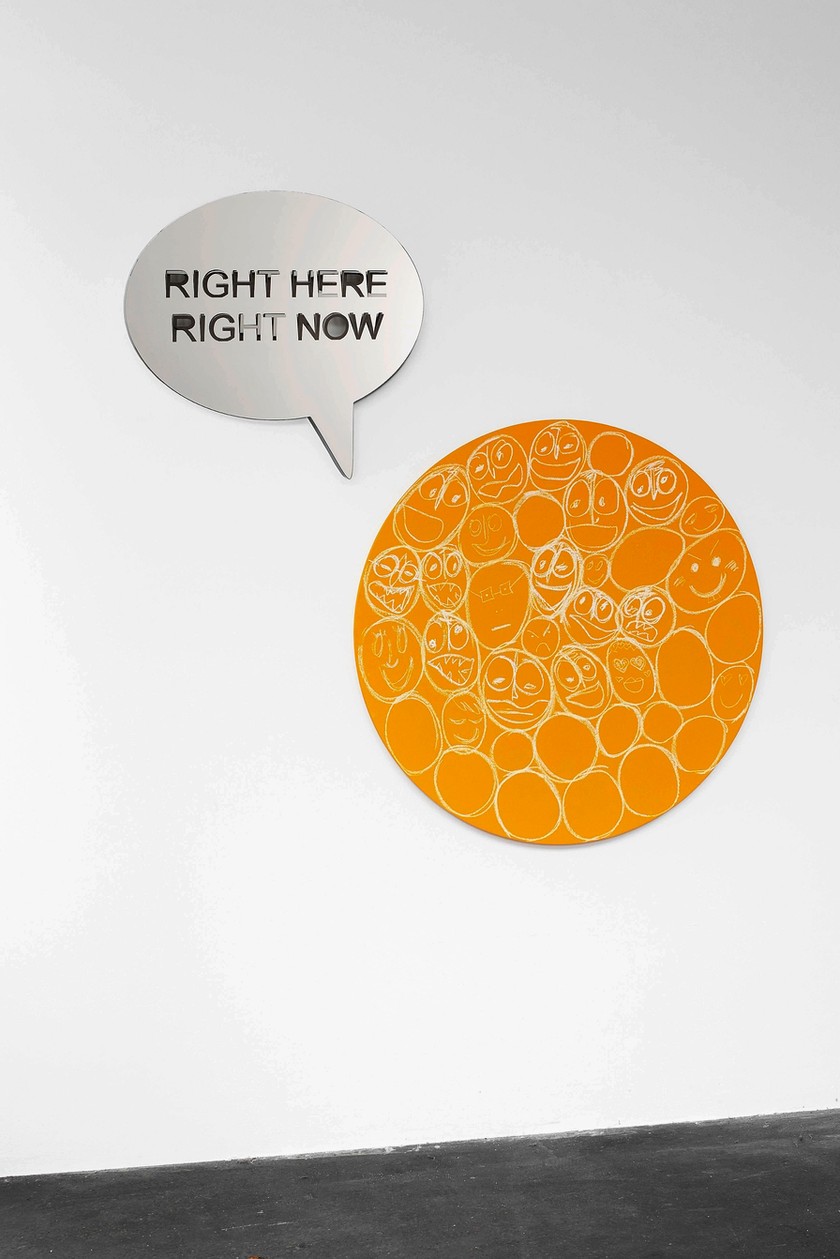 Jeppe Hein Farbige Wände und Sprechblasen, «Right Here, Right Now», 2022.