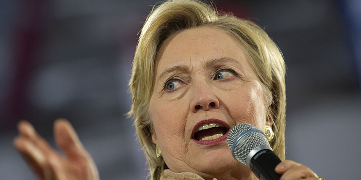 Democratic presidential candidate Hillary Clinton in Cleveland, Ohio.