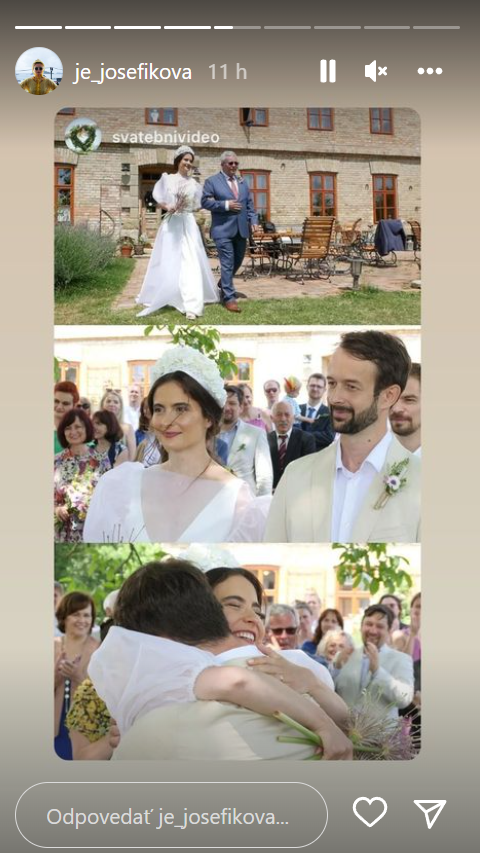 Česká herečka Eva Josefíková sa vydala.