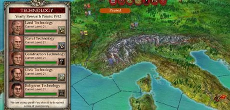 Screen z gry "Europa Universalis: Rome"