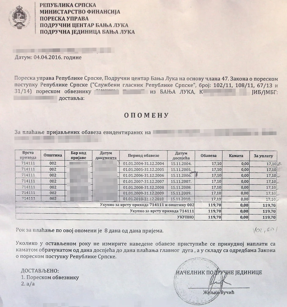 Građani zatečeni opomenama