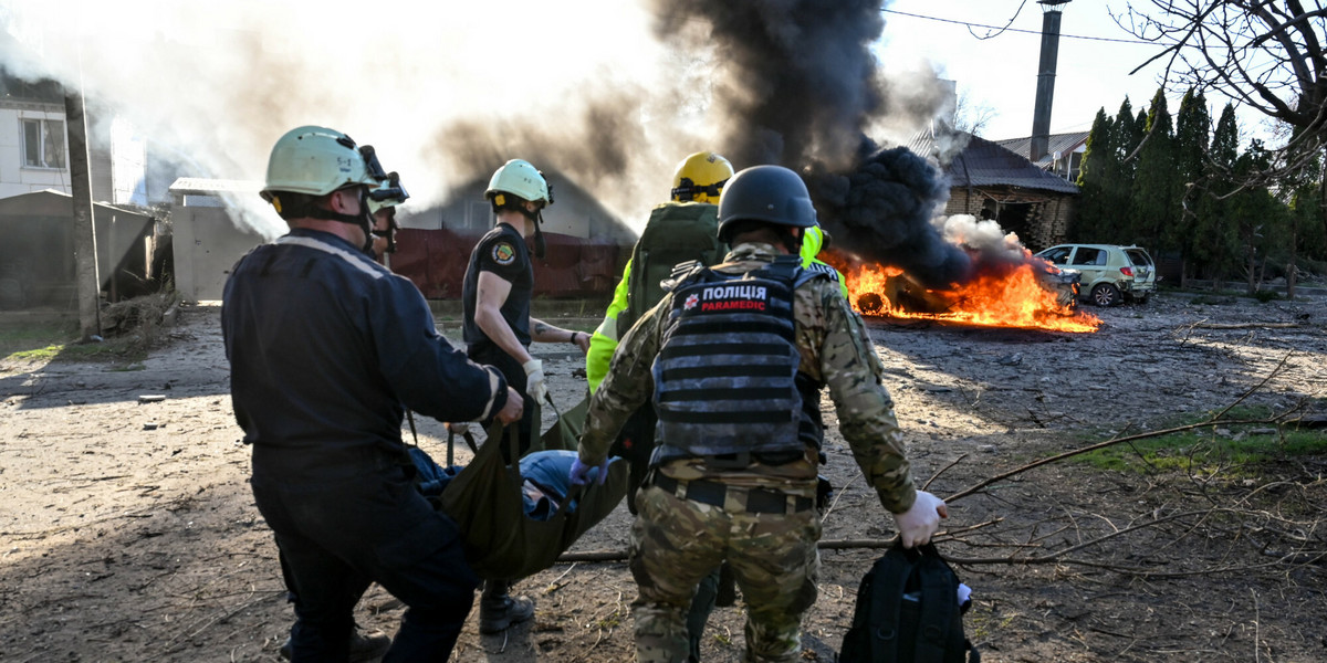 Ataki Rosjan na Ukrainę. Zdjęcie ilustracyjne