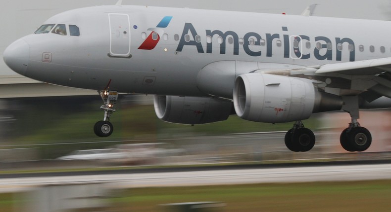 An American Airlines plane lands at the Miami International Airport on June 16, 2021 in Miami, Florida.Joe Raedle/Getty Images