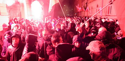 Manifestacja w centrum Poznania. Na ulicy policja