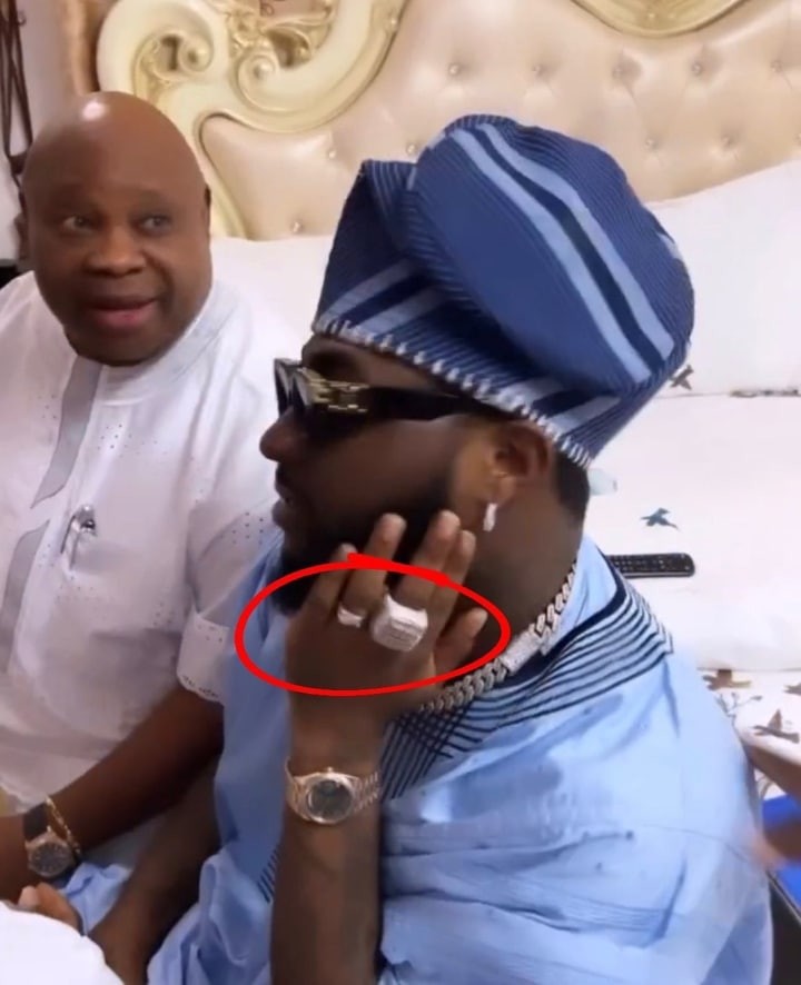 Davido and Chioma spotted wearing  wedding rings