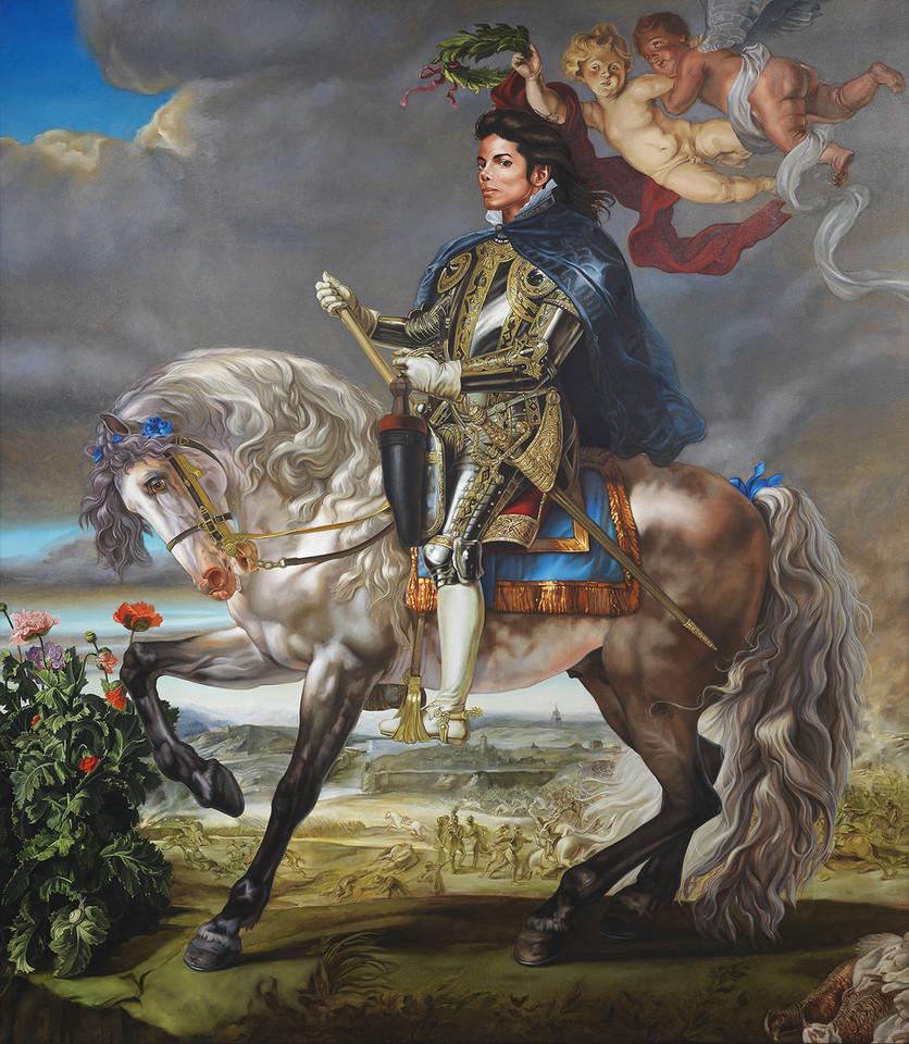 Kehinde Wiley, "Equestrian Portrait of King Philip II (Michael Jackson)" (2010)