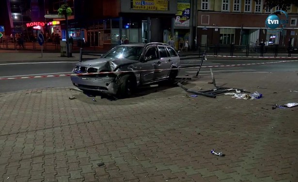 Wypadek na nielegalnych zawodach driftingowych w Stargardzie. 5 osób rannych, dwie ciężko