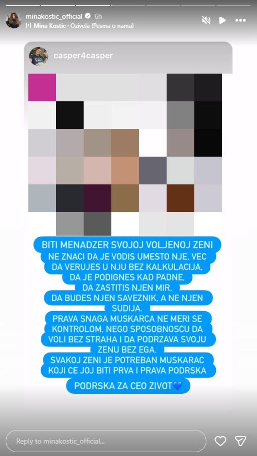 Mina Kostić, objava