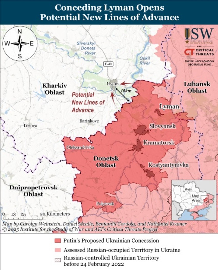 Ustupanje Limana otvorilo bi potencijalne nove linije napredovanja
