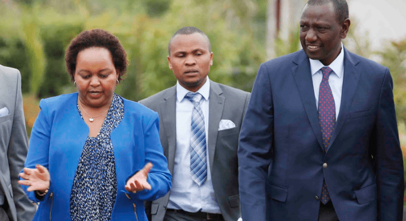 DP William Ruto and Kirinyaga Governor Anne Waiguru in Karen