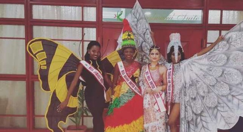 Miss Jamaica, Miss Ghana Miss India  and Miss Trinidad 