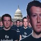 100 cutouts depicting Facebook CEO Mark Zuckerberg are placed on the East Front of the U.S Capitol- 