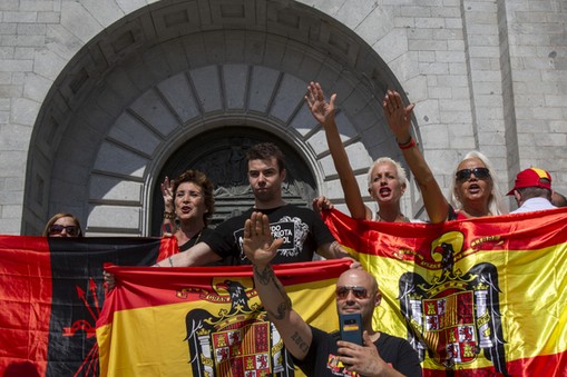 Spanish Far Right Supporters Gather Against The Removal of Franco's Remains From The Valley of Falle