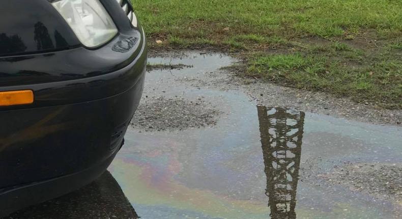 Car leaking oil