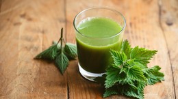 Nettle juice.  It prevents infections, anemia and hair loss
