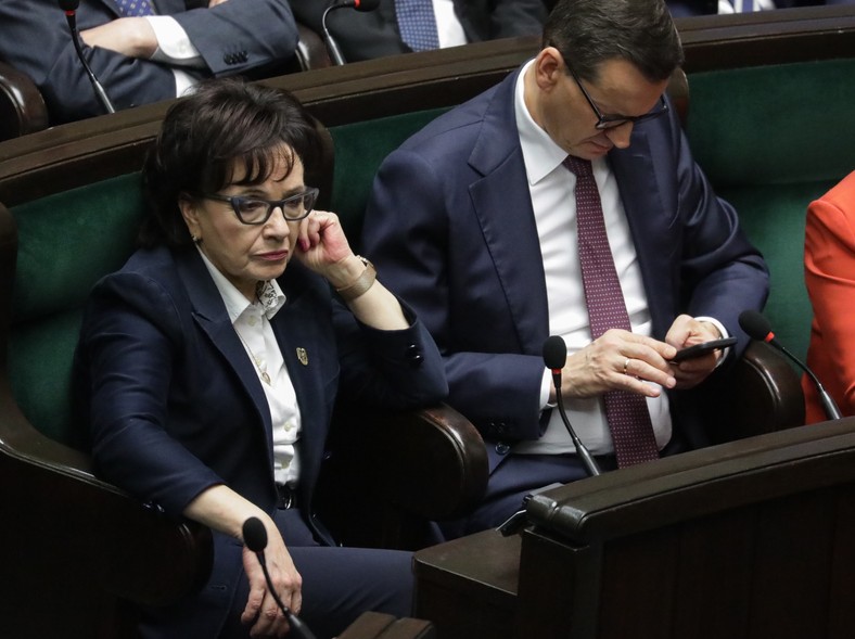 Elżbieta Witek i Mateusz Morawiecki