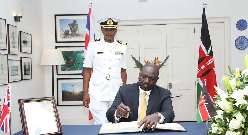 President William Ruto at the UK High Commissioner’s Residence, Muthaiga, Nairobi County