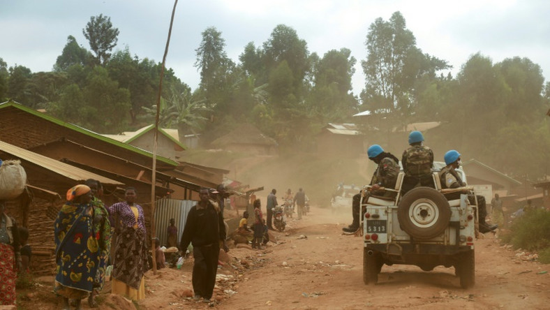 UN peacekeepers from Morocco on patrol in the Democratic Republic of Congo in March 2020