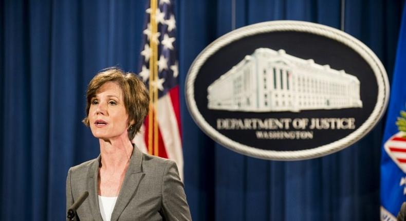 Acting Attorney General Sally Yates said she doubted the legality and morality of the president's executive order