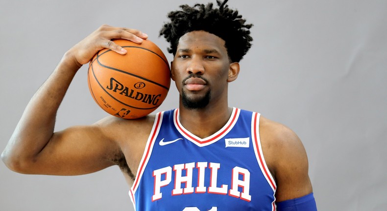 Joel Embiid - a Cameroonian professional basketball player for the Philadelphia 76ers (newsweek)