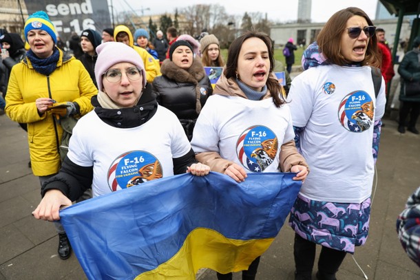 Pikieta w pobliżu Dworca Centralnego i hotelu Marriott w Warszawie. 21.02.2023 r.