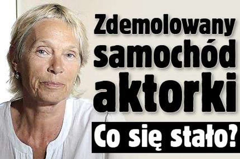 Zdemolowany samochód aktorki. Co się stało?