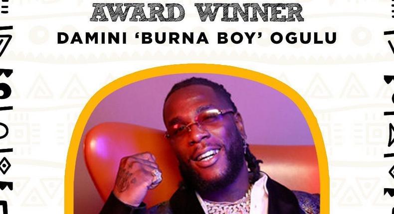 Young Person Of the year (Burna Boy)