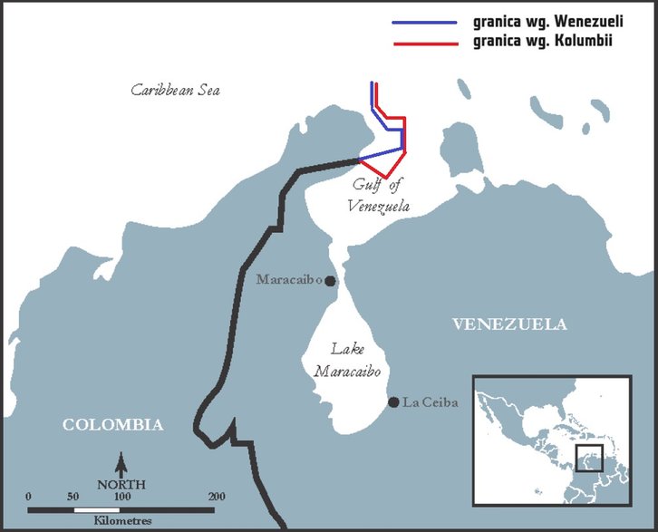 Kolumbijskie i wenezuelskie stanowisko w kwestii rozgraniczenia wód terytorialnych w rejonie Zatoki Wenezuelskiej
